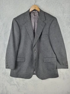 Brooks Brothers Blazer Men Size 45R Gray Herringbone Sport Coat Lambswool Tweed - Picture 1 of 19