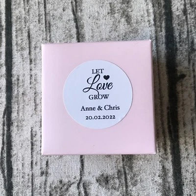 50x 4cm Wedding Favour Labels Personalized Wedding Gift Stickers Baptism Sticker — 第 1/3 张图片
