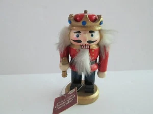 Cherished Home handgefertigt Neu mit Etikett Urlaub 5" Holz König Nussknacker - Bild 1 von 3