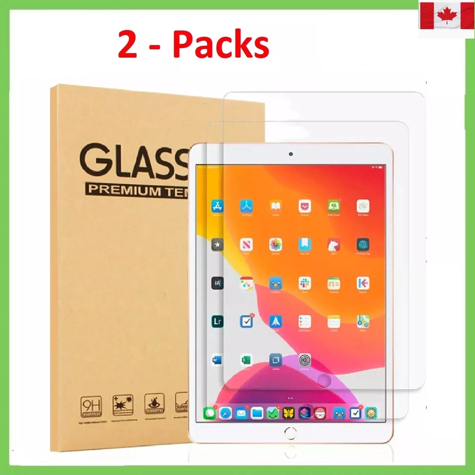 [Paquete de 2] Protector de pantalla de vidrio templado HD para Apple iPad 5ta y 6ta generación Foto 1 de 1