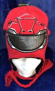 Childs Power Rangers Hat Mighty Morphin Peruvian Winter Hat  8 + New - Picture 1 of 4