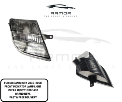 PARA NISSAN MICRA 2006-2008 LUZ INDICADORA DELANTERA CLARA DERECHA OS 26130BC400 Foto 1 de 4