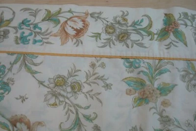 VTG Springmaid Twin Flat SHEET Wondercale Jacobean floral 64" x 92" - Image 1 of 4