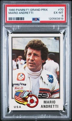 1980 Panini Formula 1 Grand Prix Mario Andretti #70 PSA 6 - Image 1 of 3