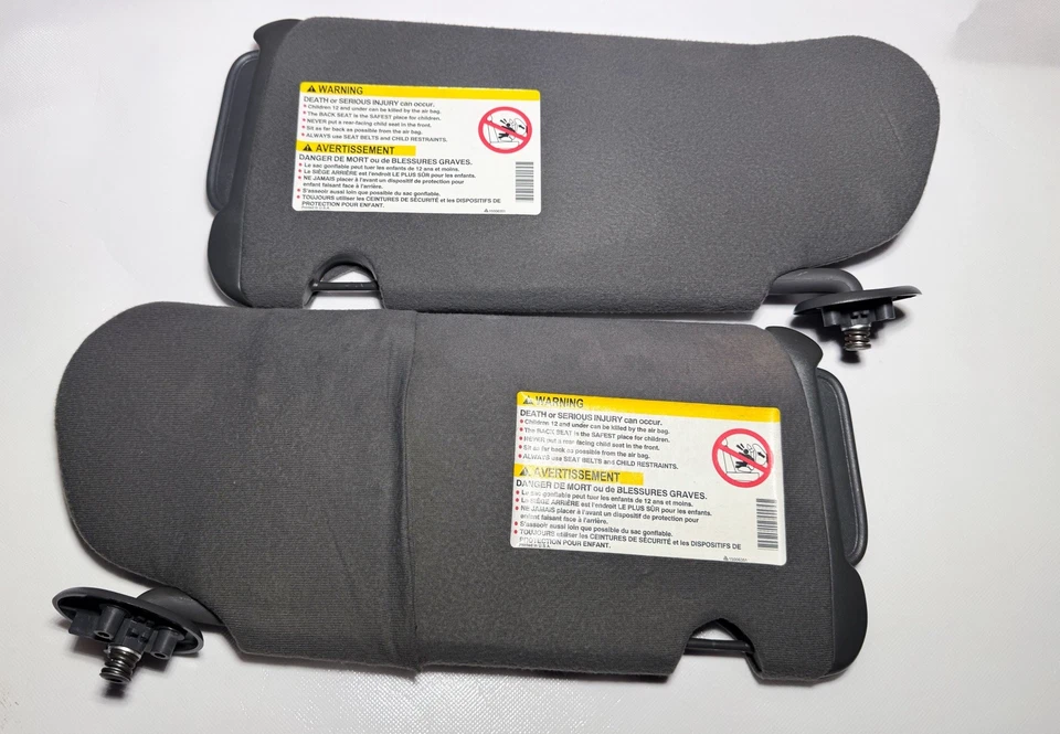 2000-2005 Buick Lesabre Left Right Pair of Sun Visors BLACK  OEM - Image 1 of 4