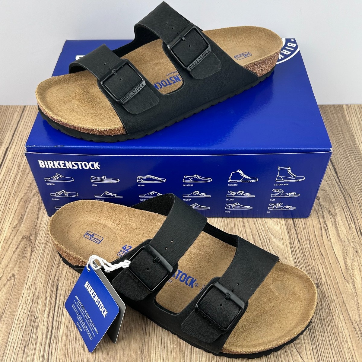 ほぼ新品美品BIRKENSTOCK ブラック 37(24cm) Birkenstock New w/o Box Boston Super Grip Black Leather