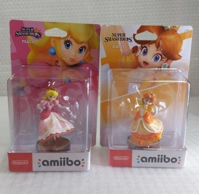 NEW Amiibo Peach & Daisy Smash Bros Nintendo Switch 3DS Wii U Mario SEALED Lot - Image 1 of 2