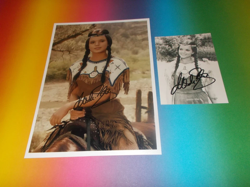 Uschi Glas Winnetou signed signiert autograph Autogramm auf  20x28 Foto + AK - Bild 1 von 1