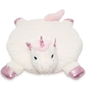 Baby Dreamer Baby Play Mat, 30 x 30" White & Pink Unicorn Stuffed Animal Blanket - Picture 1 of 6