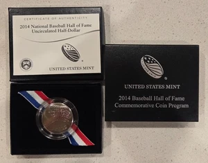 US Mint 2014 Baseball Hall of Fame Commemorative Coin Program Clad Uncirculated - Picture 1 of 8