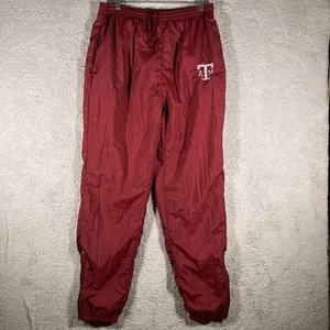 VTG Texas A&M Aggies Windbreaker Pants Mens Large Maroon Zip Ankles Gig ‘Em Gym - Picture 1 of 21