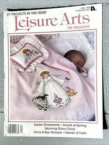 Leisure Arts Cross Stitch Magazine April 1993 Easter Ornaments Hands Faith Angel - Picture 1 of 1