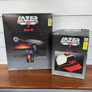 1986 World Of Wonders Lazer Tag Game Kit Set & StarCap In Box Vintage - Picture 1 of 11
