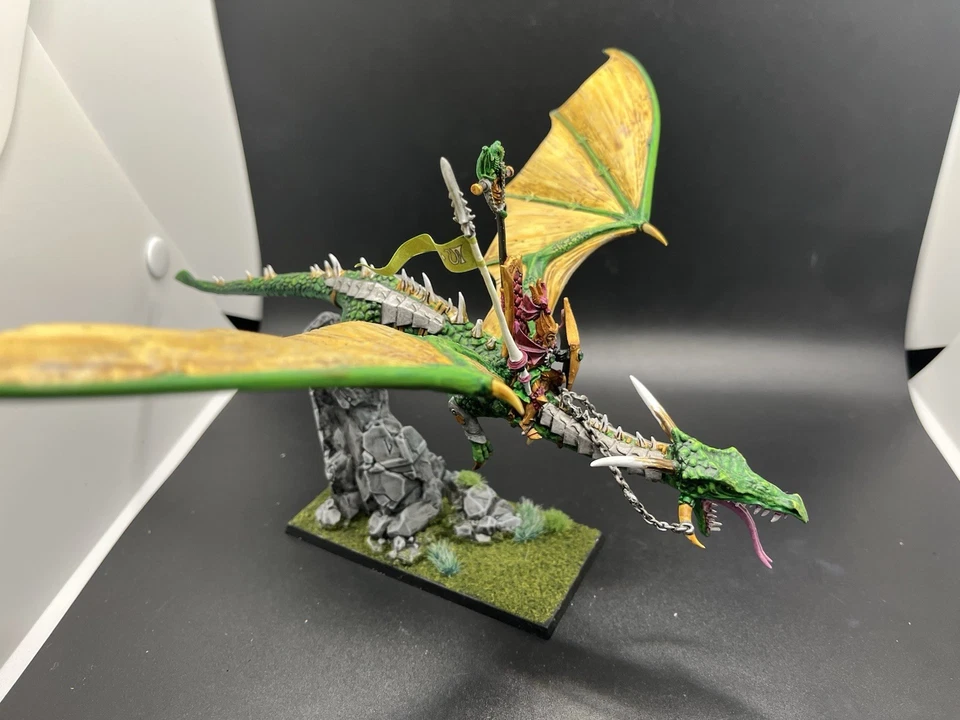 Warhammer Dogs Of War Asarnil The Dragon Lord Fully Painted Very Rare OOP - Image 1 of 4