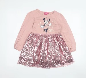 Vestido de lentejuelas rosa de Minnie Mouse para niñas de Disney 7-8 años - Imagen 1 de 12