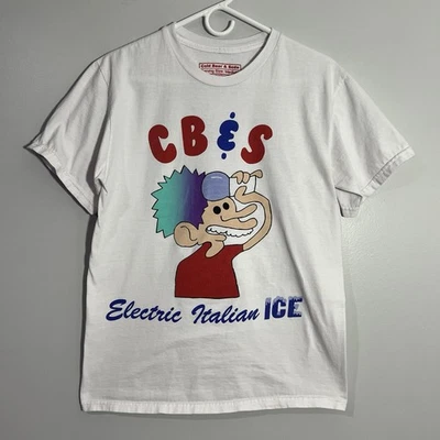 Cold Beer & Soda Italian Ice White Red Blue Short Sleeve T-Shirt Mens Medium - Image 1 of 4