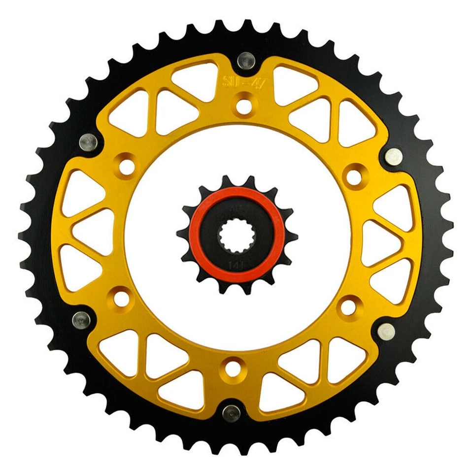 For Suzuki DRZ400 DR350 RM250 Kawasaki KLX400R Top 14T-47T Front Rear Sprockets — 第 1/1 张图片