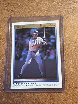 1991 O-Pee-Chee Premier Baseball # 76 Tino Martinez RC - Image 1 of 2