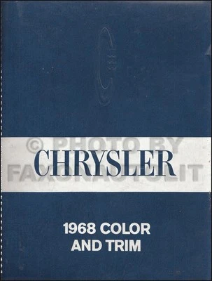 Chrysler 1968 color y tapicería distribuidor álbum inusual versión encuadernada en espiral Foto 1 de 2