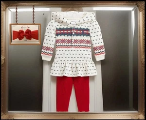 Conjunto de pantalones Polo Ralph Lauren para niñas nuevo con etiquetas y suéter con capucha moño gratis 6 meses $69,50 - Imagen 1 de 11