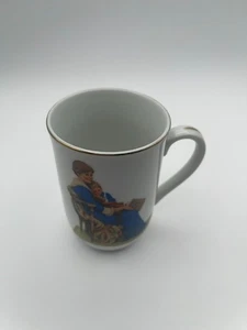 Norman Rockwell Museum BEDTIME Kaffee Tee Becher 4" Top Zustand - Bild 1 von 3