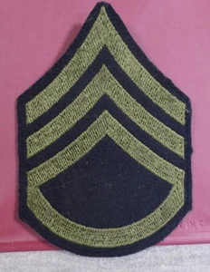 Parche cosido tenue sargento E-6 verde ejército militar de EE. UU. clase A 4,25" - Imagen 1 de 3