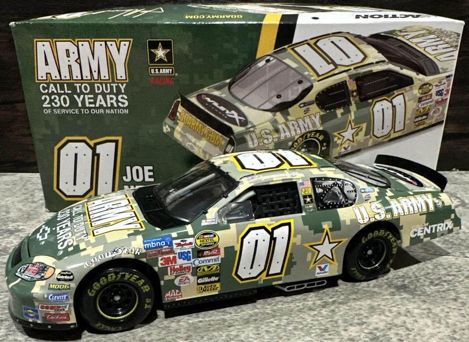 Joe Nemechek #01 2005 Ejército de Estados Unidos Call of Duty camuflaje 1/24 acción Nascar diecast Foto 1 de 4