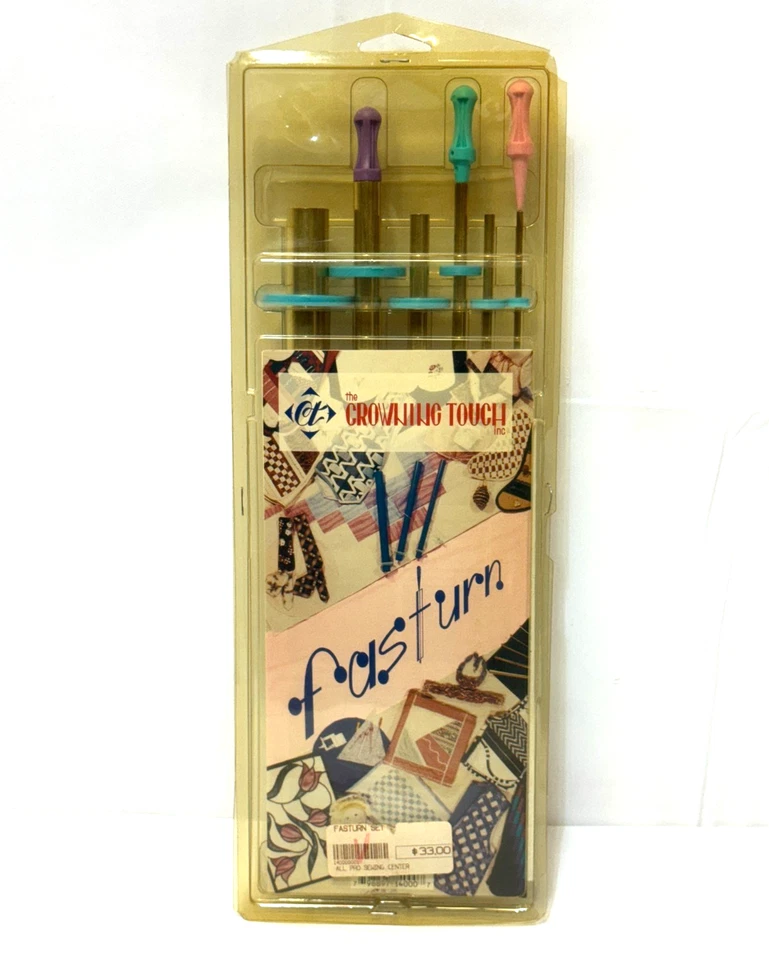 Vintage Fasturn Crowning Touch Fabric Tube Turning System 6 Tubes 3 Wires 1 Hook