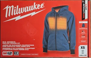 NUEVO Kit de sudadera con capucha térmica azul Milwaukee M12 para mujer talla: modelo XS # 336BL-21XS - Imagen 1 de 1