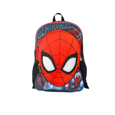 Marvel Spider-Man Mask Light-Up 17” Backpack New Ships Fast - Image 1 of 4