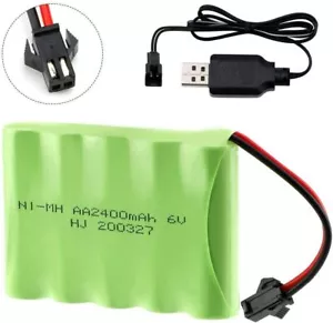 High quality 6V 2400mAh Ni-MH AA Rechargeable Battery Pack with SM-2P 2Pin Plug - Picture 1 of 11