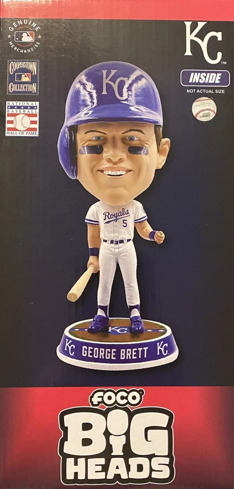 George Brett Kansas City Royals Field Stripe Bighead Bobblehead #7/123 Foto 1 de 1