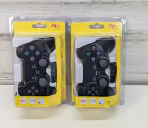 2 Sony PS2/PS1/PSX 2.4G Wireless Twin Shock Game Controller Joystick Joypad - Picture 1 of 6
