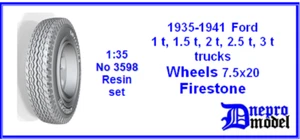 Dnepro Modell Dn3598 - 1/35, 1935-1941 Ford LKW Räder 7,5x20 Firestone - Bild 1 von 12