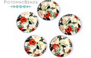 Glass Cabochon 14mm Peach Blossom Pack Of 1 - Picture 1 of 1