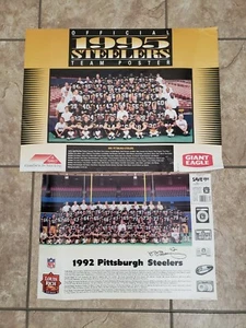Pittsburgh Steelers Team Photo 1992 1995 Super Bowl XXX POSTER Lot Autographed - Picture 1 of 8