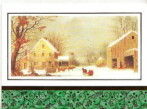 CURRIER & IVES VERPACKTE WEIHNACHTSKARTEN 16 STÜCK HERGESTELLT IN DEN USA MODELL CD7D0802 - Bild 1 von 2