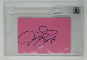 Derrick Thomas Signed 4x6 Index Card Autographed HOF Slabbed Beckett BAS COA - Picture 1 of 3