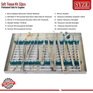 Mikrochirurgisches Weichteil-Sezierset Dental Oralchirurgie Instrumente SYZE - Bild 1 von 4