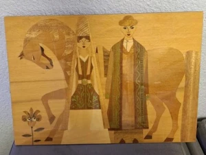 Vintage USSR Wooden Hand Made Wall Picture - Picture 1 of 2