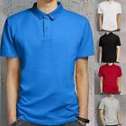 T Shirt Tops Blouse Business Buttons Collared Short Sleeve Solid Color