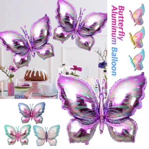 5/10x Aluminum Butterfly Balloons Large Birthday Party Wedding Baby Shower Decor - Picture 1 of 16