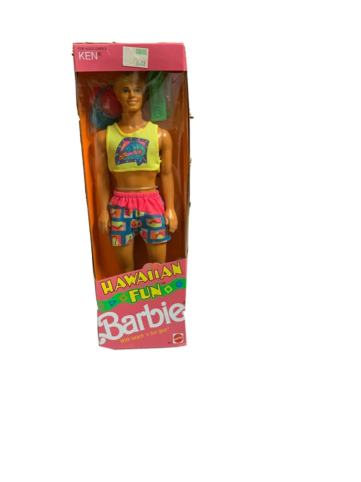 US SELLER Mattel Barbie 1990 Hawaiian Fun Ken Doll 5941
