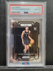 2023-24 Panini Prizm Victor Wembanyama Base Rookie Card RC #136 Spurs PSA 10 - Picture 1 of 2