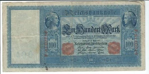 Banknote Deutschland - Deutsches Reich - Reichsbanknote - 100 Mark - 1910 - rot - Bild 1 von 2