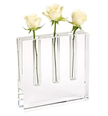 7" Clear Crystal Clear Square Table Vase - Image 1 of 4