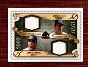 2009 SP Legendary Cuts Generations Dual Memorabilia Graig Nettles/Aramis Ramirez