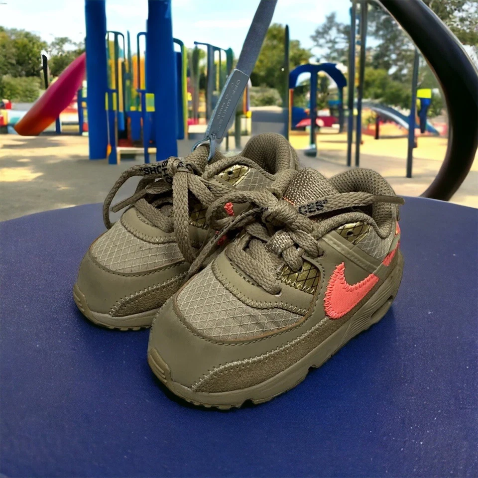 Nike Air Max 90 BT Off White Desert Ore TD BV0852-200 Size 5c Virgil Toddler - Image 1 of 4