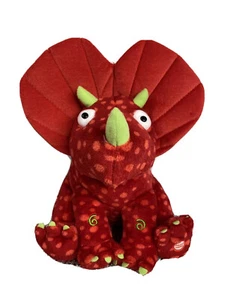 Hallmark Triceratops Dinosauro 10" Peluche Suoni Ridenti Rosso Peluche Giocattolo - Foto 1 di 8