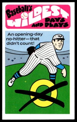 1974 Fleer Official MLB Patches #40 No Hitter That Didn't Count - Red Ames - Image 1 of 2